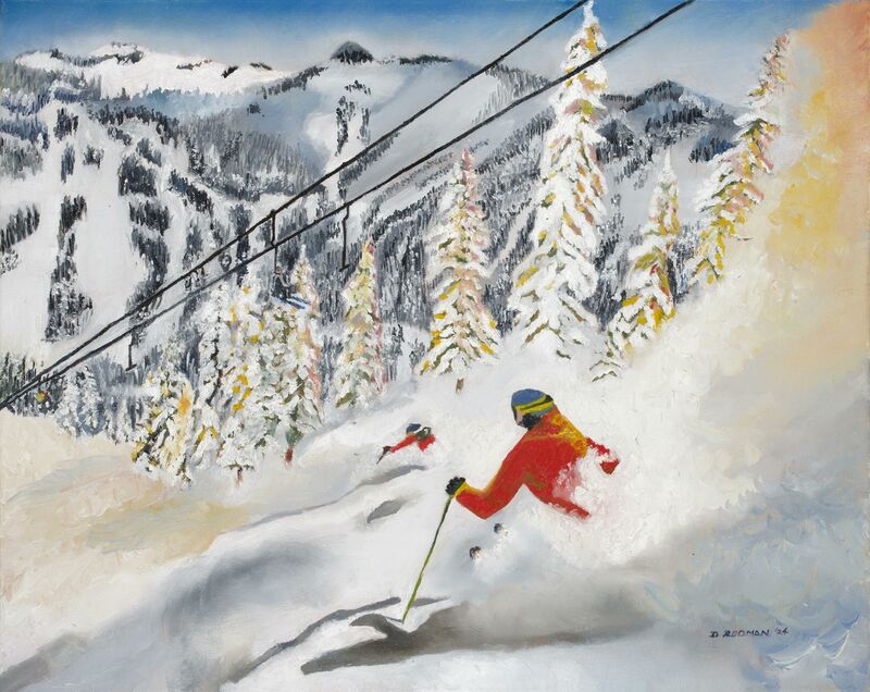 Powder Below Ymir - a Paintings by Donna Rodman